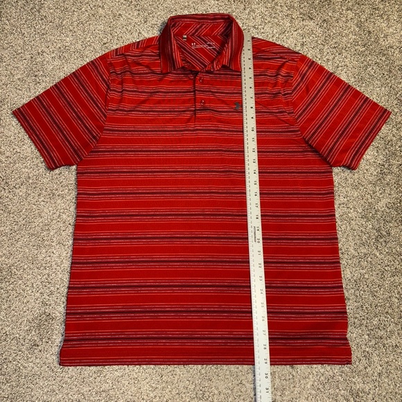 Under Armour Mens L Heat Gear Loose Performance Polo Golf Shirt Lot of 3 Striped - Picture 5 of 16